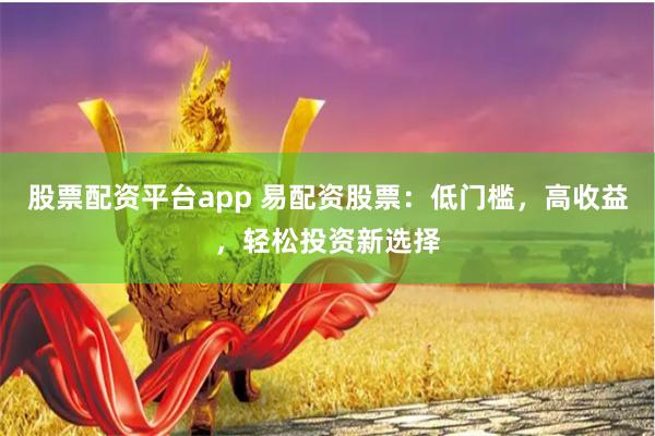 股票配资平台app 易配资股票：低门槛，高收益，轻松投资新选择